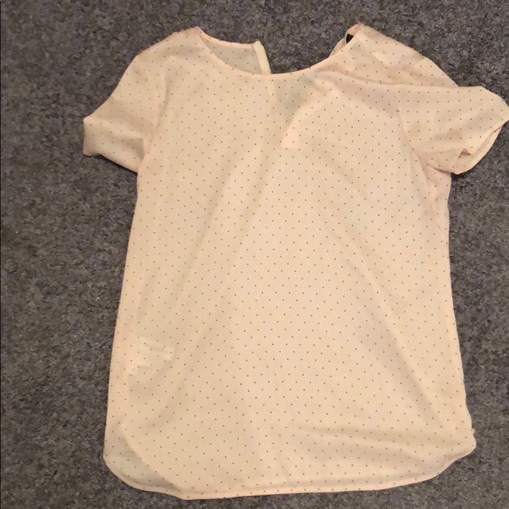 Light pink polka dot blouse